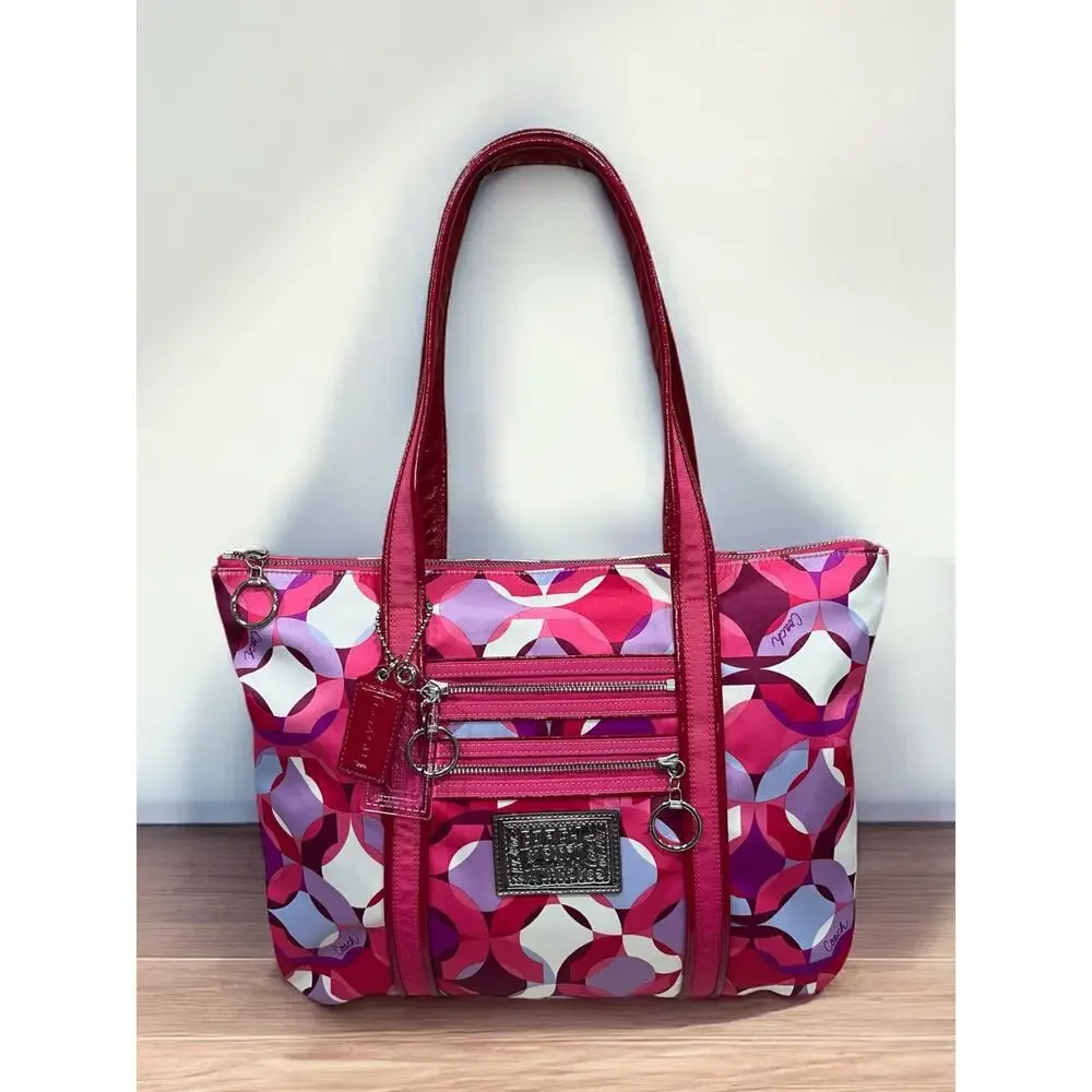 Y2K Coach 14747 Poppy Kaleidoscope Glam Tote/Crossbody/Wristlet Set